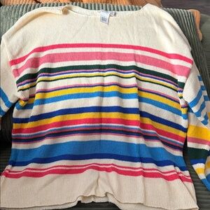 For The Republic Colorful Striped Sweater